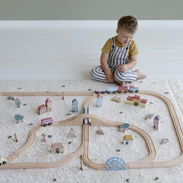 Eisenbahn aus Holz, mehr als 100 Teile  - Starter Set von Little Dutch