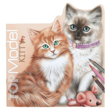 TopModel Kitty Malbuch - Katzenmalbuch mit Stickern