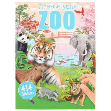 Create Your Zoo Malbuch mit Stickern