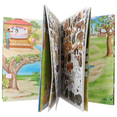 Create Your Zoo Malbuch mit Stickern