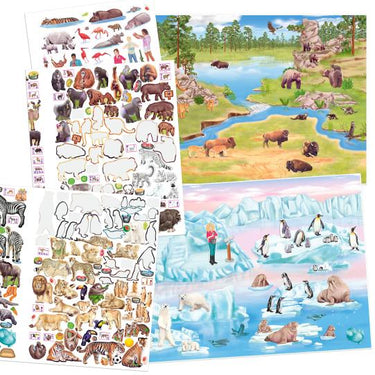 Create Your Zoo Malbuch mit Stickern