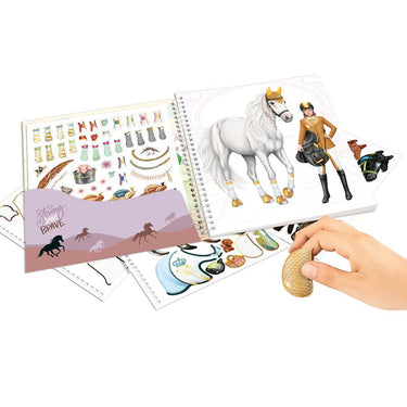 Pferd und Reiter zum kreativen Bekleben