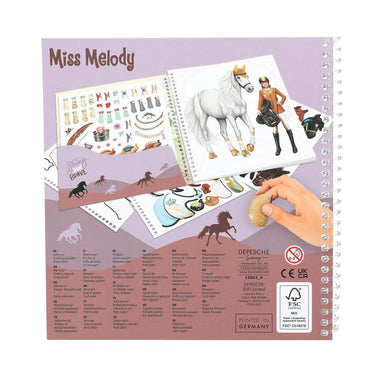 Miss Melody Dress me up Mal- und Stickerbuch