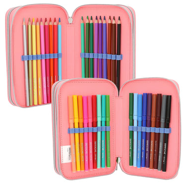 TopModel Mäppchen - 3 Fach Federtasche mit Wendepailletten