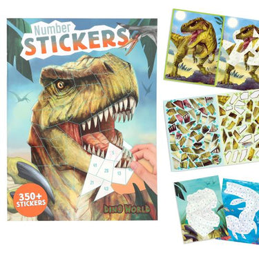 Dino World  Stickerheft - Stickern nach Zahlen