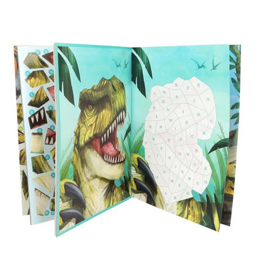 Dino World  Stickerheft - Stickern nach Zahlen
