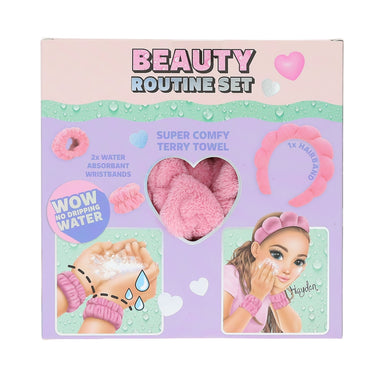 TopModel Beauty Routine Set - Haarreifen und Handgelenkwaschband