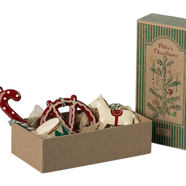 Ornament Set aus Metall, Peters Weihnachten- Zubehör Maileg
