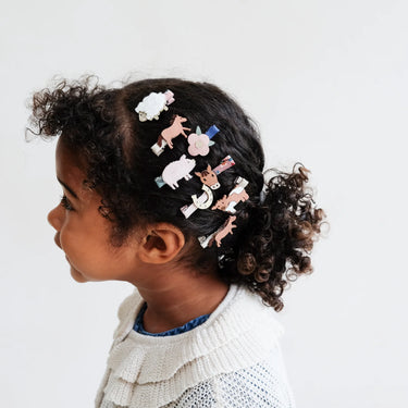 8er Set Pferde Mini Clips -  Haarspangen