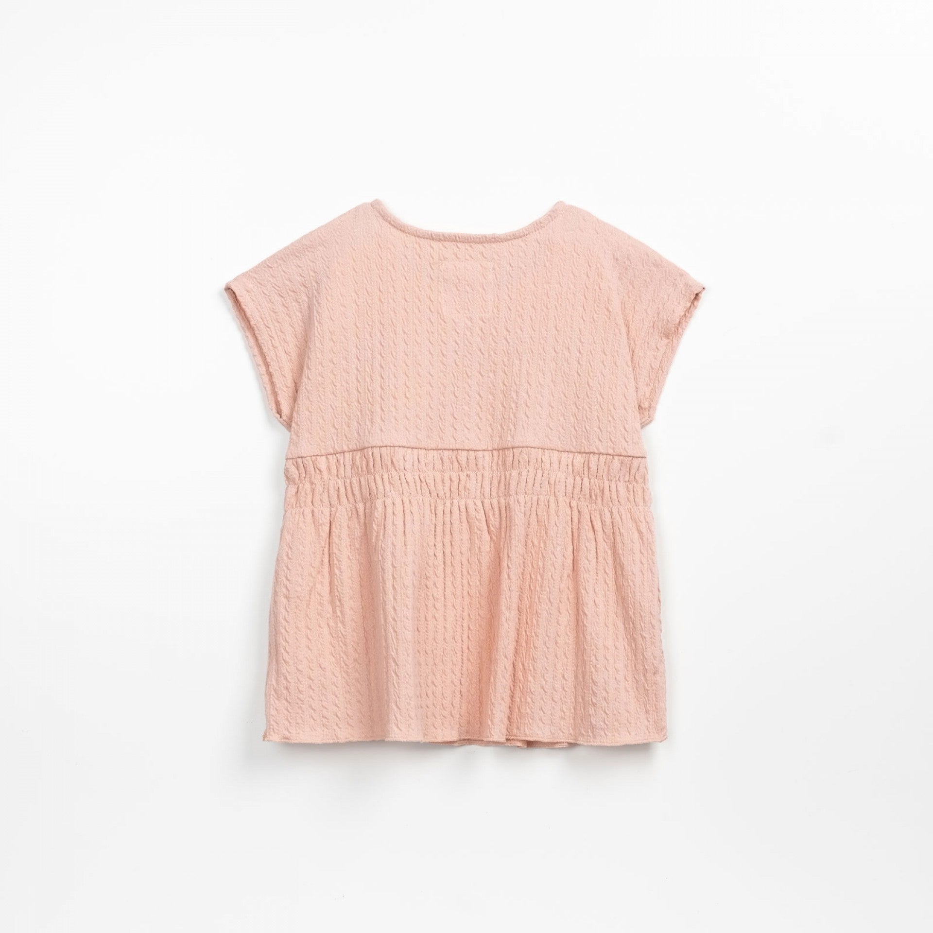 Kleid / Tunika mit Knöpfen aus weicher Baumwolle - in Rosa