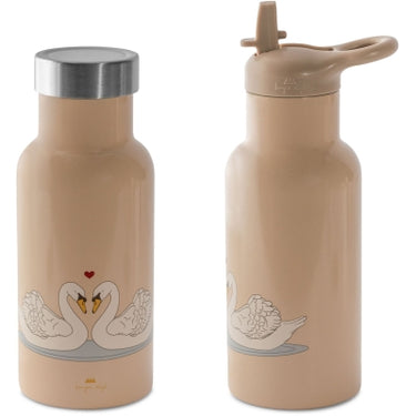 Trinkflasche mit Strohhalm (350 ml) - Dino Blue