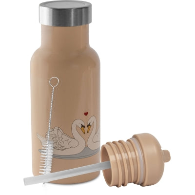 Trinkflasche mit Strohhalm (350 ml) - verschiedene Designs Konges Slojd