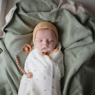 Gestrickte Decke aus Bio-Baumwolle für Babys