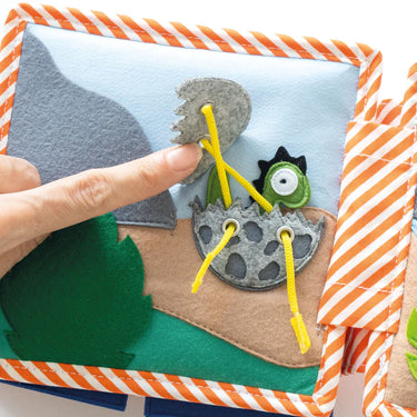 Dinofreunde - Quiet Book - Montessori Filzbuch