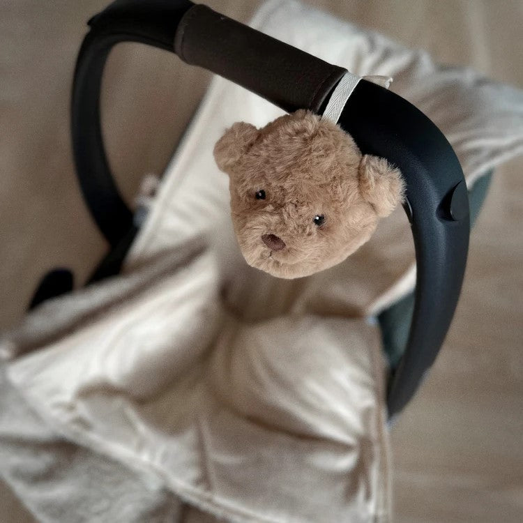 Einschlafhilfe für Unterwegs - Herzschlag Kuscheltier Bär in Braun