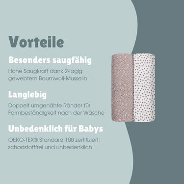 Mulltücher 2 er Set | 70x70cm