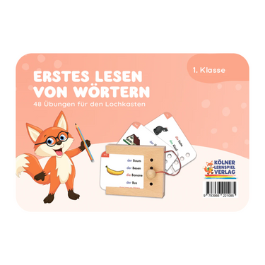 Erstes Lesen von Wörtern, 1. Klasse - Kartensatz für den Lochkasten