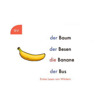 Erstes Lesen von Wörtern, 1. Klasse - Kartensatz für den Lochkasten
