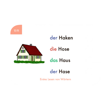 Erstes Lesen von Wörtern, 1. Klasse - Kartensatz für den Lochkasten