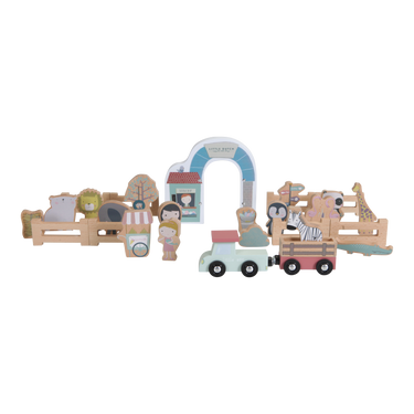 Erweiterungsset Zoo der Holz-Eisenbahn von Little Dutch