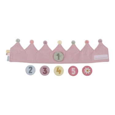 Geburtstagskrone mit Zahlen - Rosa & Blau