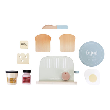 Holz Toaster mit Zubehör für die Spielküche