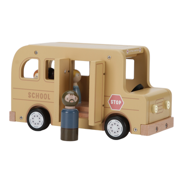 Schulbus mit Figürchen aus Holz