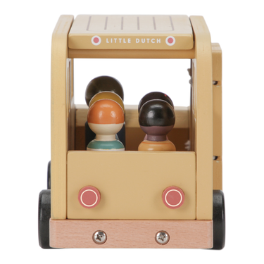 Schulbus mit Figürchen aus Holz