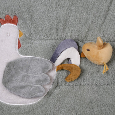 Spieldecke / Babydecke mit Aktivitätsspielzeugen, 80x100 cm Little Farm