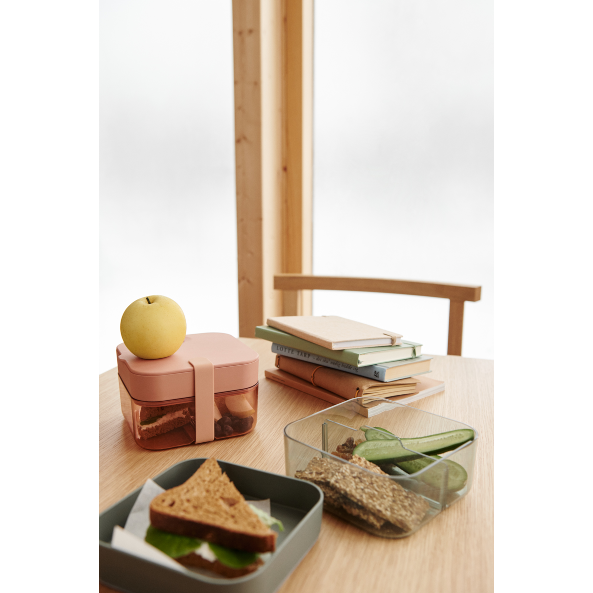 Amandine transparente Bento Box / Brotdose mit Unterteilungen