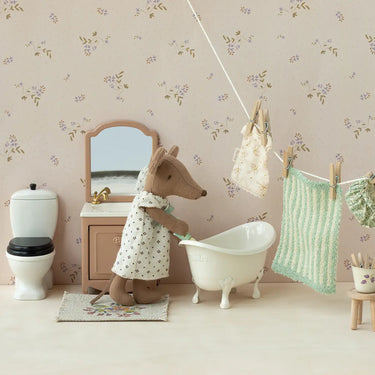 Waschbeckenkommode mit Spiegel - Zubehör Maileg Sink Dresser Dark Powder