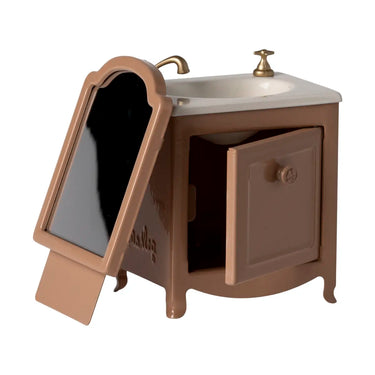 Waschbeckenkommode mit Spiegel - Zubehör Maileg Sink Dresser Dark Powder