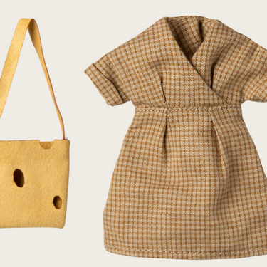 Maileg Mama Maus mit Käsetasche - light brown