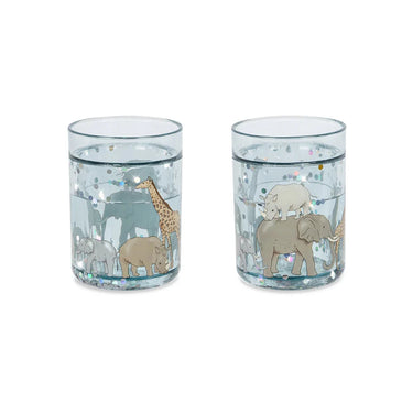 Glitzerbecher mit niedlichem Design im 2er Pack