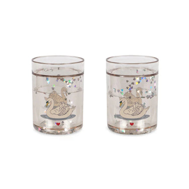 Glitzerbecher mit niedlichem Design im 2er Pack