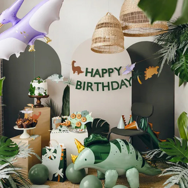 Dino Candy Bar, Snack Wand Triceratops - Dino Geburtstag Dekoration