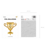 Großer Pokal Folienballon in Gold
