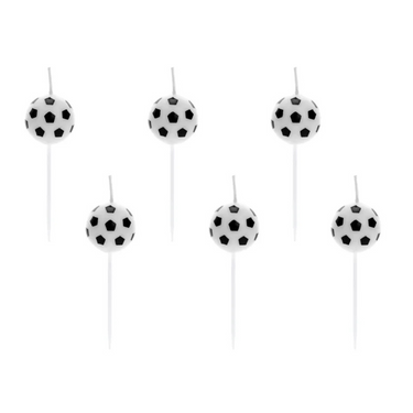 Fußball Kuchenkerzen - Geburtstagskerzen 6 Stück