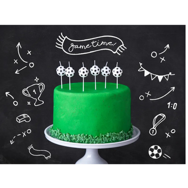 Fußball Kuchenkerzen - Geburtstagskerzen 6 Stück