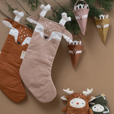 Weihnachtsstrumpf Rentier Fabelab Bio-Baumwolle- Personalisierbar