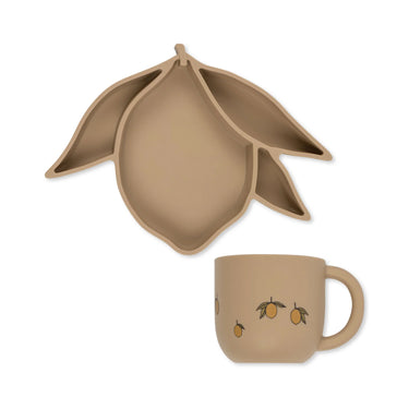 Schüssel und Becher aus Silikon - Schüssel in Zitronenform und Dinoform