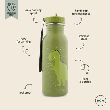 Große Trinkflasche aus Edelstahl (500ml) - Lasergravur möglich