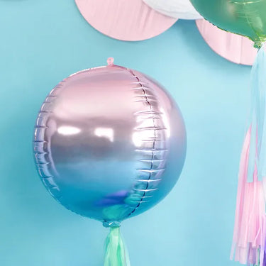 Runder Folienballon lila-blau Ombre - Geburtstags Dekoration