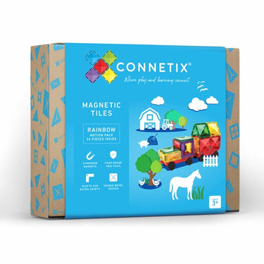 Connetix Rainbow 24 Magnetbausteine Fahrzeug