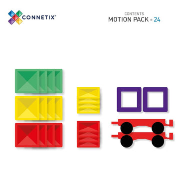 Connetix Rainbow 24 Magnetbausteine Fahrzeug