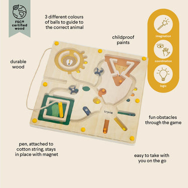 Magnetisches Labyrinth - Holzspielzeug - Geschicklichkeit & Konzentration fördern  FSC-zertifiziert