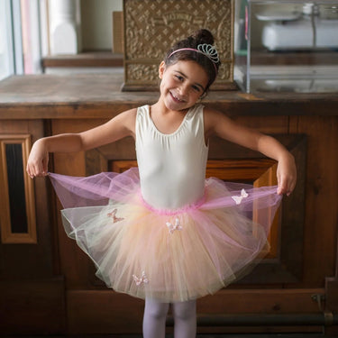 Schmetterlings-Sonnenuntergang-Tutu mit elastischem Bund - 4-6 Jahre