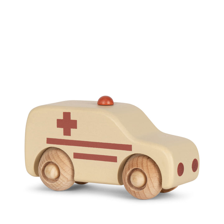 Ambulanz - Holzspielzeug im Vintage Look - FSC zertifiziert - Natur