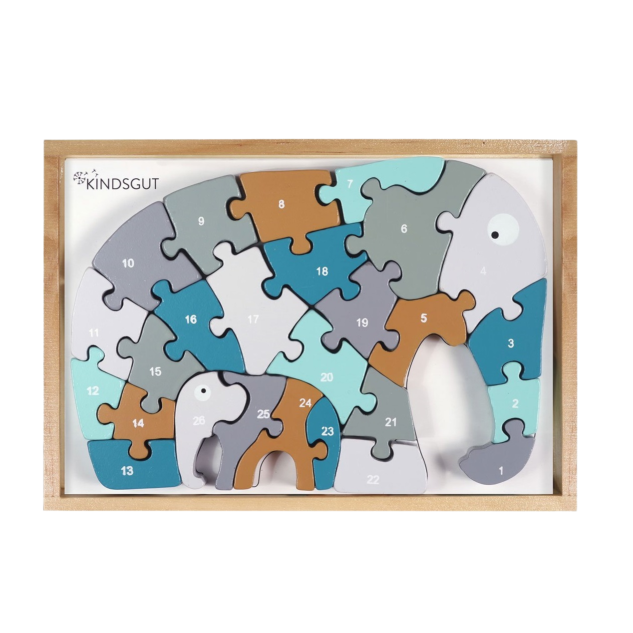 Buchstaben-Puzzle Elefant