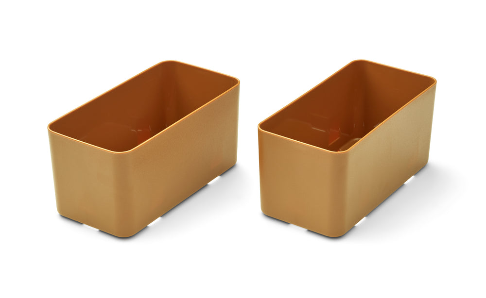 Jamal große Aufbewahrungsboxen im 2er Pack - Einfacher Organizer für Schreibtisch, Küche oder Bad